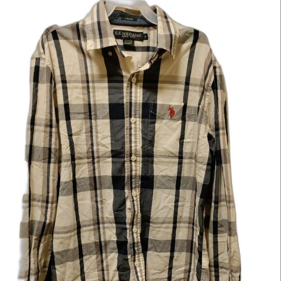 U.S. Polo Assn. Long Sleeve Plaid Button Down Shirt Small Casual Classic Style - Picture 2 of 5
